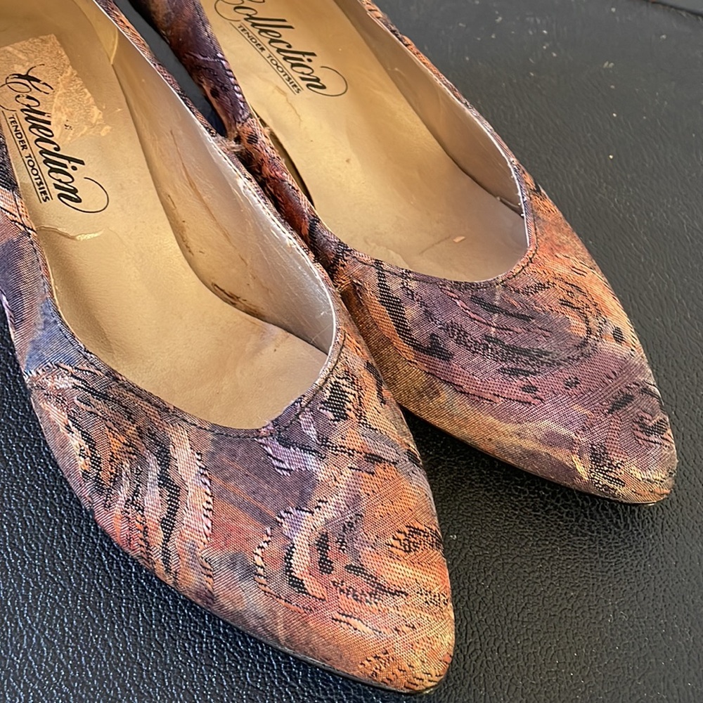 VINTAGE Brocade Heels